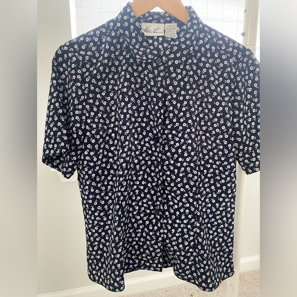 Floral button down shirt